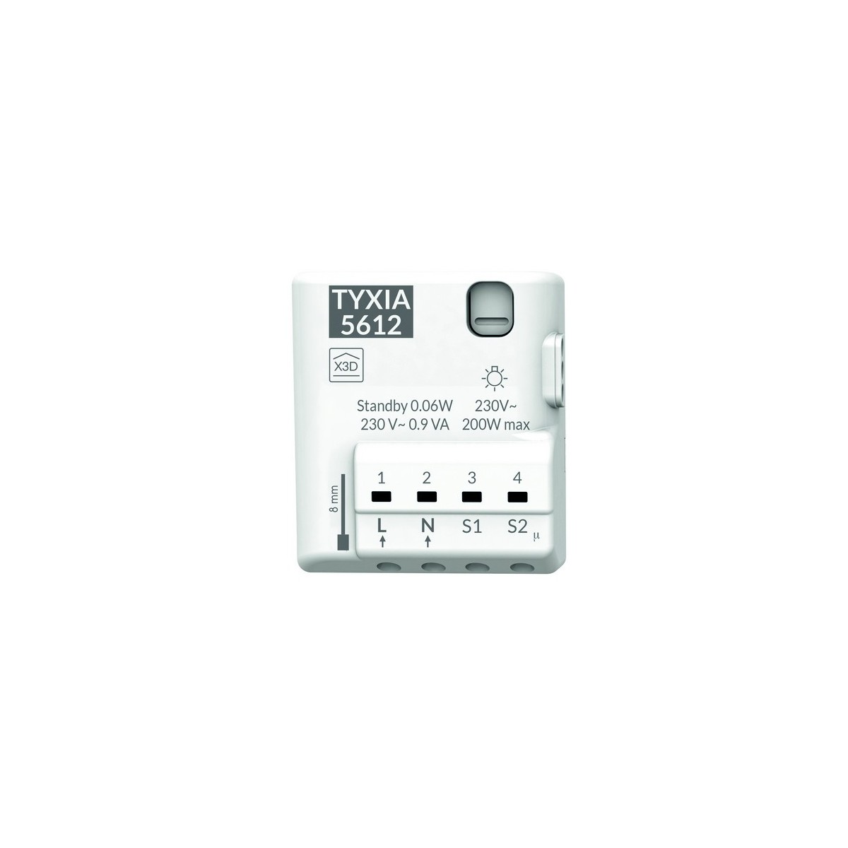 TYXIA 5612 RÉCEPTEUR X3D ÉCLAIRAGE 2 VOIES MARCHE/ARRÊT DELTA DORE - 6351906 