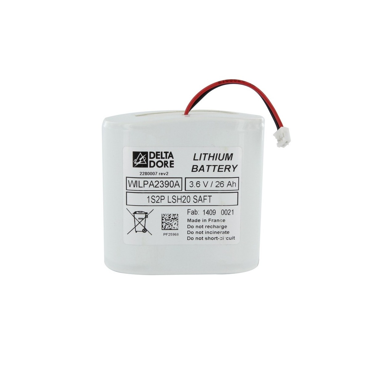 BP CS 8000 Tyxal+ - Bloc piles pour centrale d'alarme - DeltaDore 6416222 