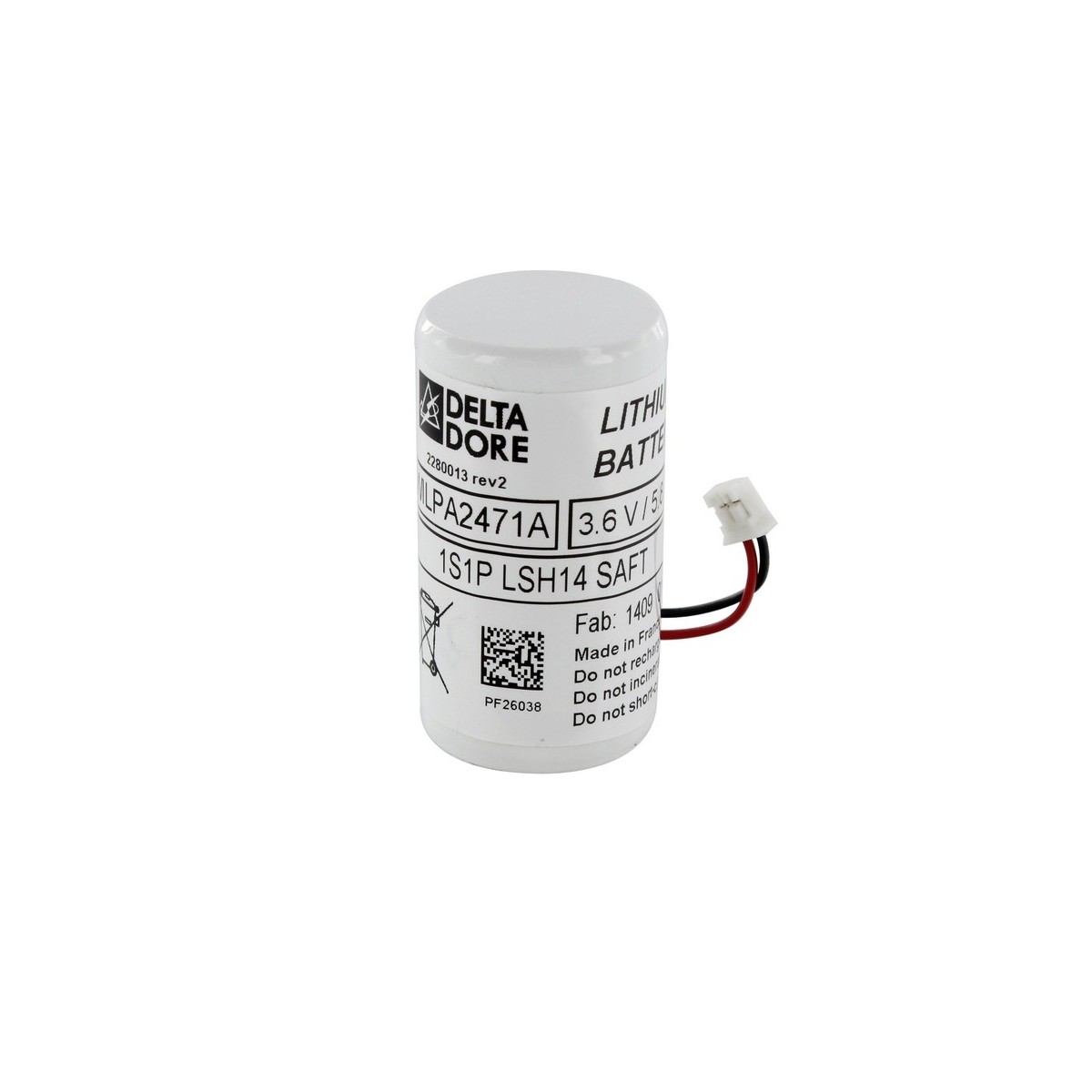 BP DMBV Tyxal+ - Bloc piles pour détecteur de mouvement bi-lentille vidéo  - DeltaDore 6416224 