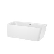 Ona baignoire îlot en stonex d'angle asymétrique gauche 1600x700 blanc - ROCA A248629000 