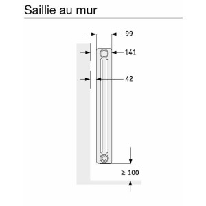 Radiateur Acova VUELTA - radiateur electrique horizontal TMC/GF - TMC-SR