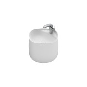 Beyond lavabo semi-totem en fineceramic sans trop-plein 460x470x380 blanc mat - ROCA A3270B1620 