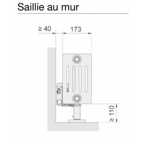 Radiateur électrique ACOVA - VUELTA Plinthe 1000W avec régulation - inertie fluide - TMC03-100-100/GF