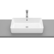 The gap square vasque à poser non percée 600x370x130 cm blanc - ROCA A3270Y2000 