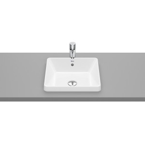 The gap square vasque à encastrer non percée avec trop plein 39x37x4 cm - ROCA A3270Y7000 