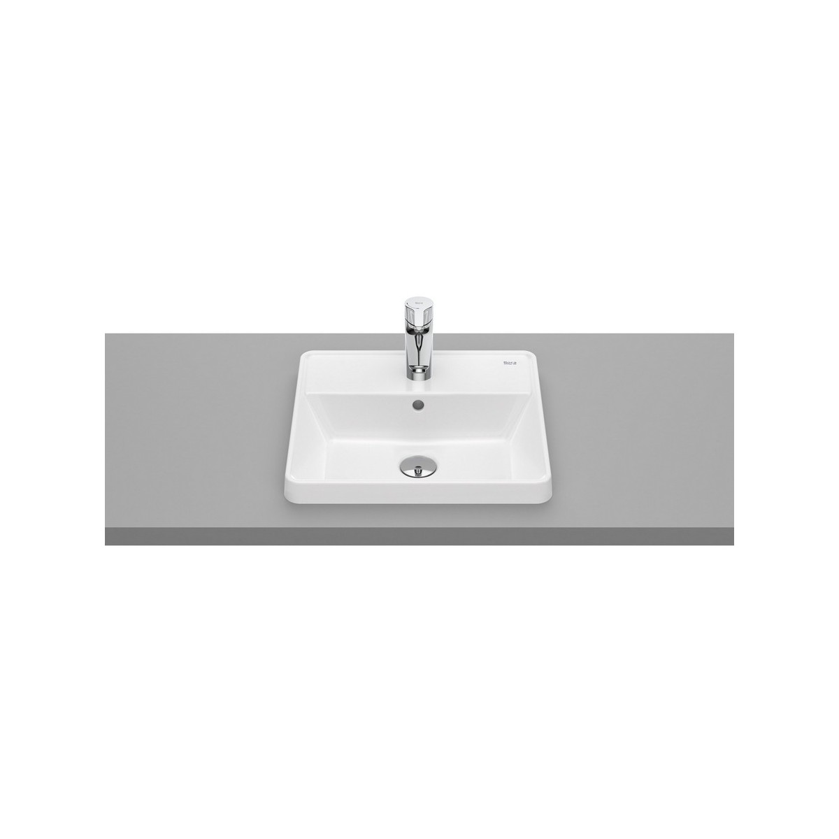 The gap square vasque à encastrer percée 1 trou avec trop plein 42x39x4 cm - ROCA A3270Y9000 