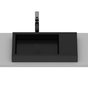 Horizon vasque à poser skyline 600x380 mm noir mat - ROCA A32727508B 