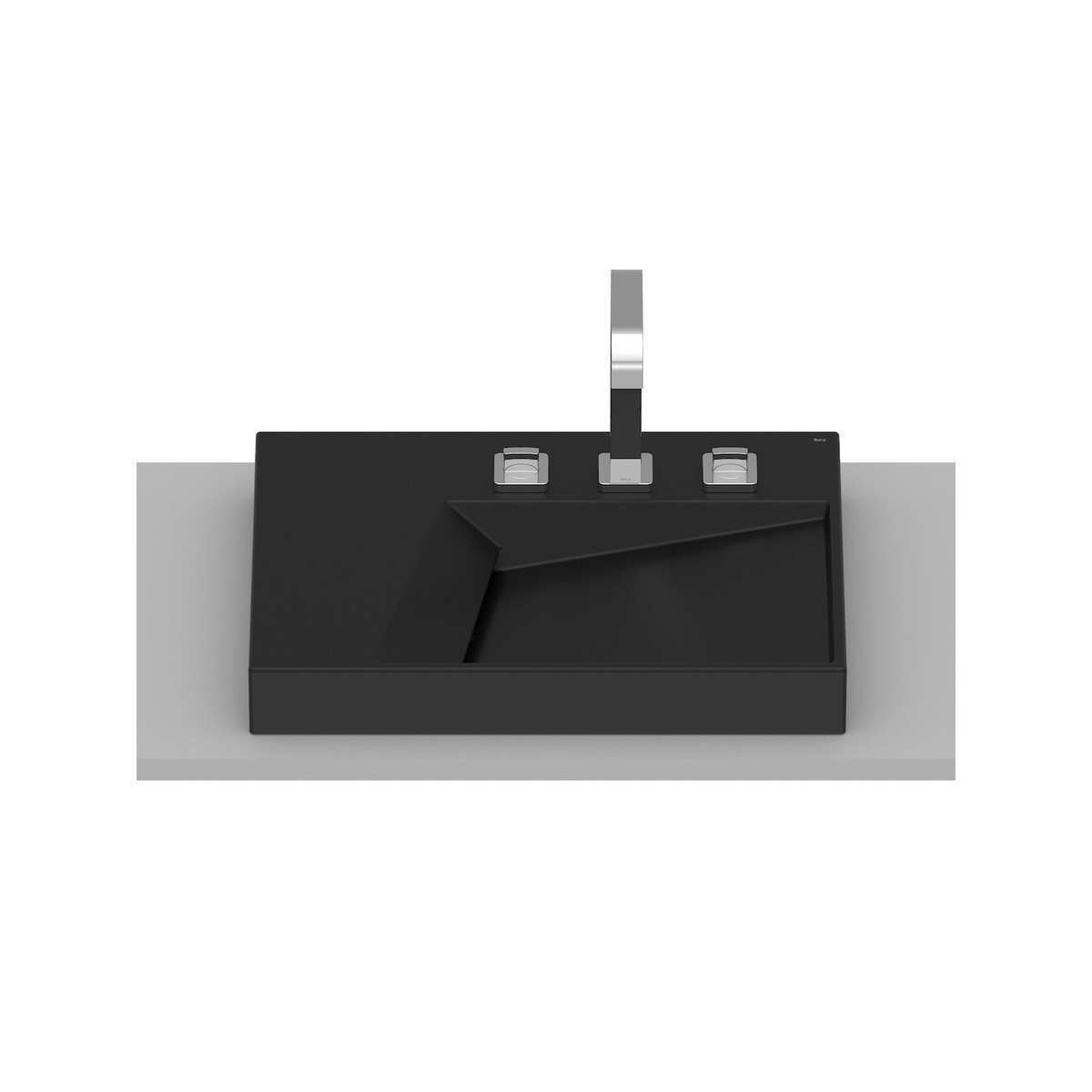 Geometric vasque à poser 600x420 mm noir mat - ROCA A32727608B 