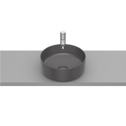 Inspira round vasque à poser en fineceramic sans trop-plein 37x37 onyx - ROCA A327523640 