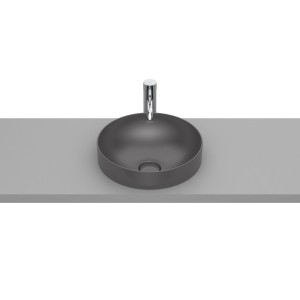 Inspira round vasque semi-encastrée en fineceramic sans trop-plein 37x37 onyx - ROCA A32752R640 