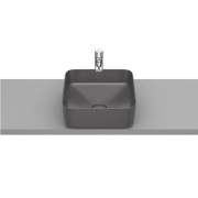 Inspira square vasque à poser en fineceramic sans trop-plein 37x37 onyx - ROCA A327532640 