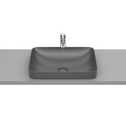 Inspira square vasque semi-encastrée en fineceramic sans trop-plein 550x370 onyx - ROCA A327534640 