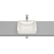 Inspira square vasque semi-encastre en fineceramic sans trop-plein 37x37 beige - ROCA A32753R650 