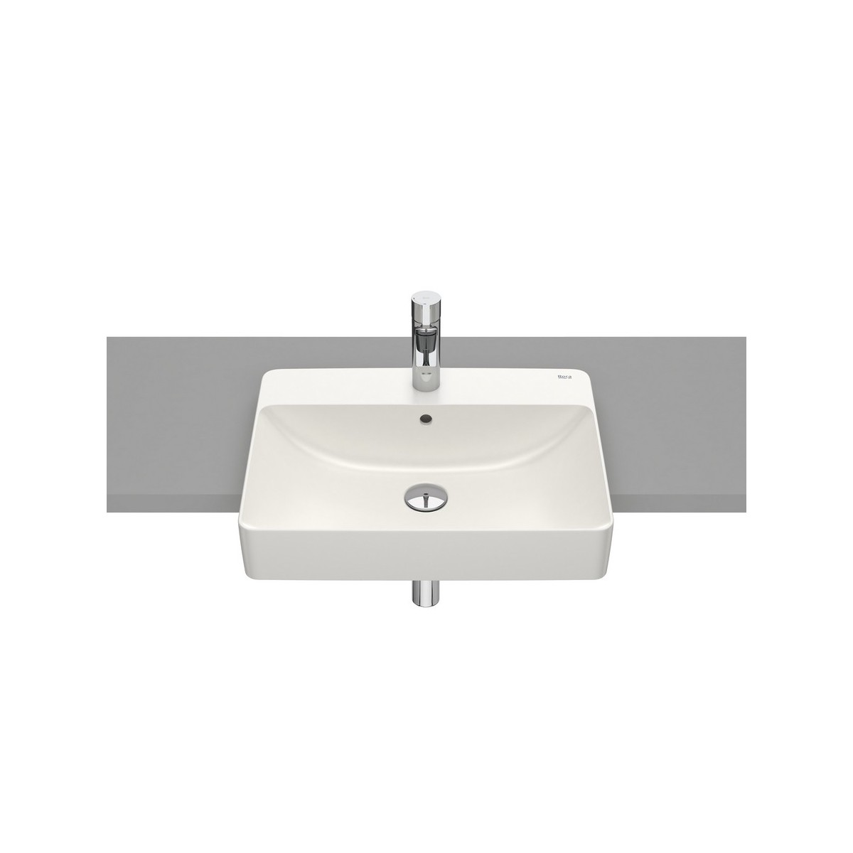 Inspira lavabo semi-encastrée en fineceramic 550x420 beige - ROCA A32753S650 