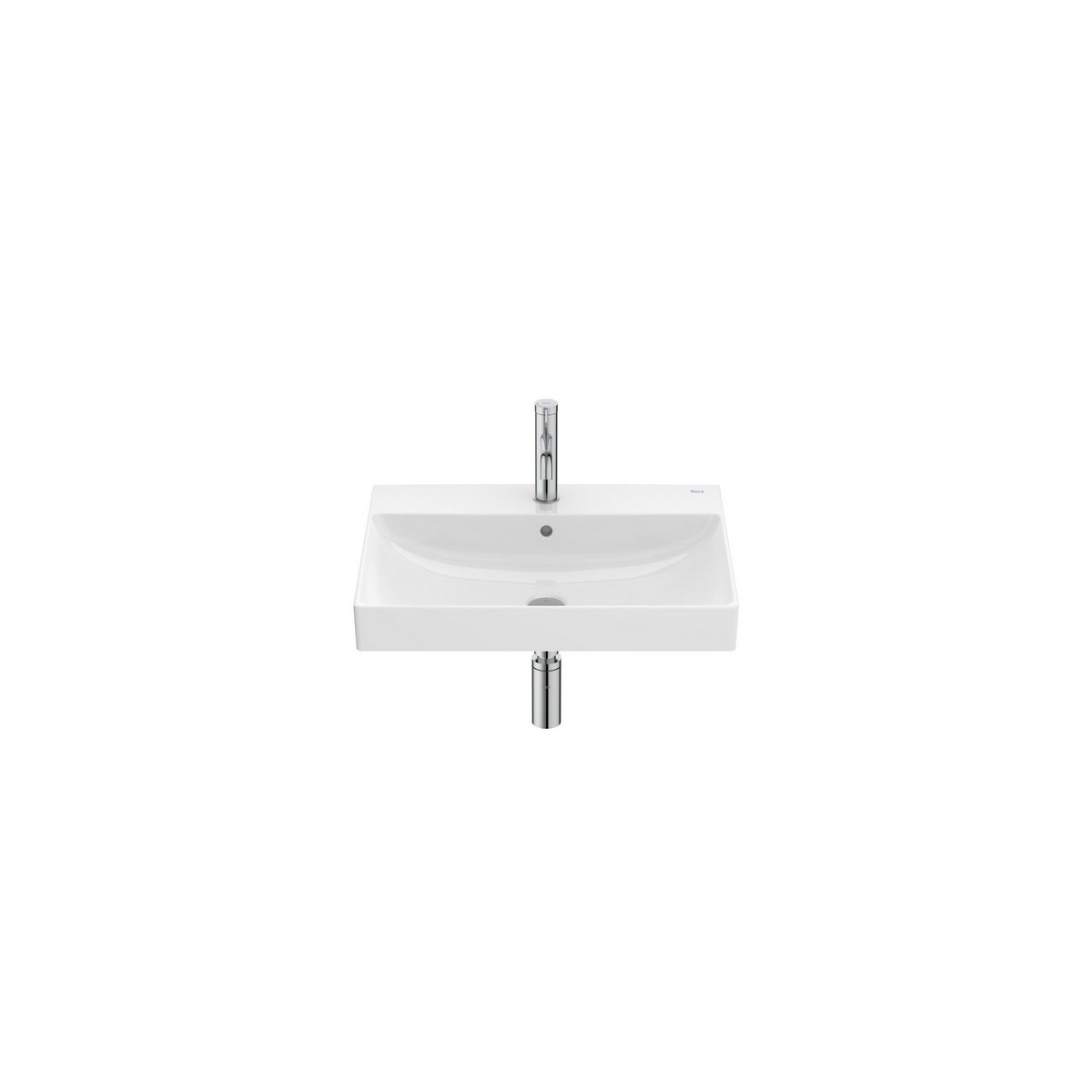 Ona lavabo mural avec jeu de fixations en fineceramic 600x460 h80 blanc brillant - ROCA A327686000 