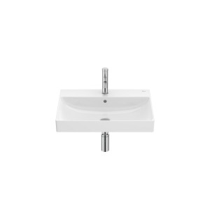 Ona lavabo mural avec jeu de fixations en fineceramic 600x460 h80 blanc brillant - ROCA A327686000 