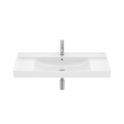 Ona lavabo mural avec jeu de fixations en fineceramic 1000x460 blanc brillant - ROCA A32768A000 