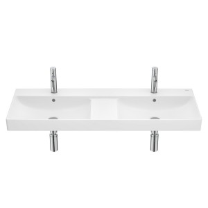 Ona lavabo double mural 1200x460 h 80 blanc mat - ROCA A32768B620 
