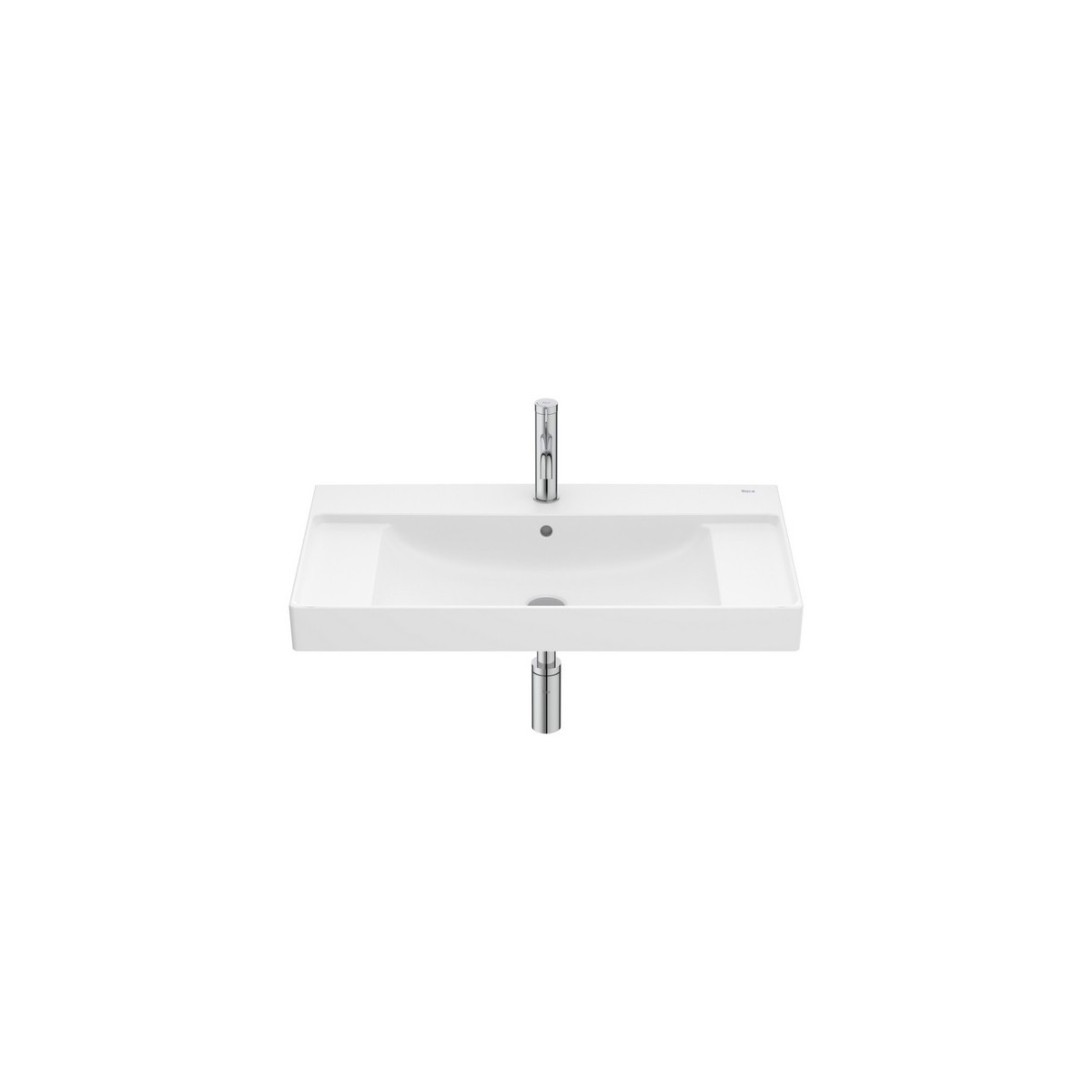 Ona lavabo mural 800x460 h 80 centré blanc mat - ROCA A32768H620 