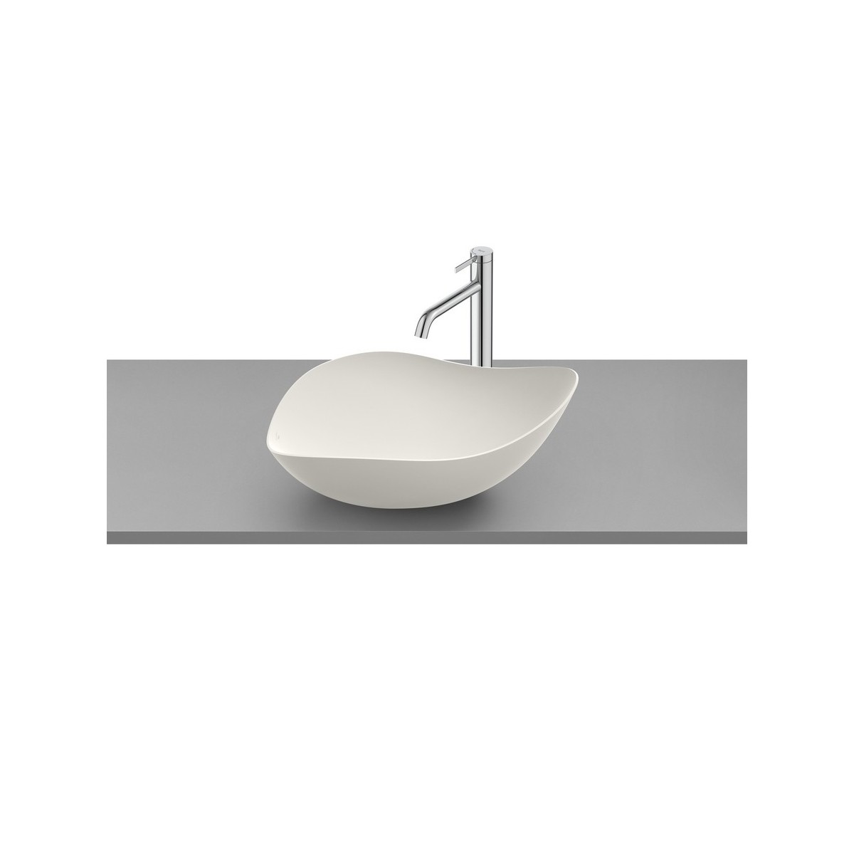 Ohtake vasque à poser en fineceramic sans trop plein 540x375x185 mm beige - ROCA A327A13650 