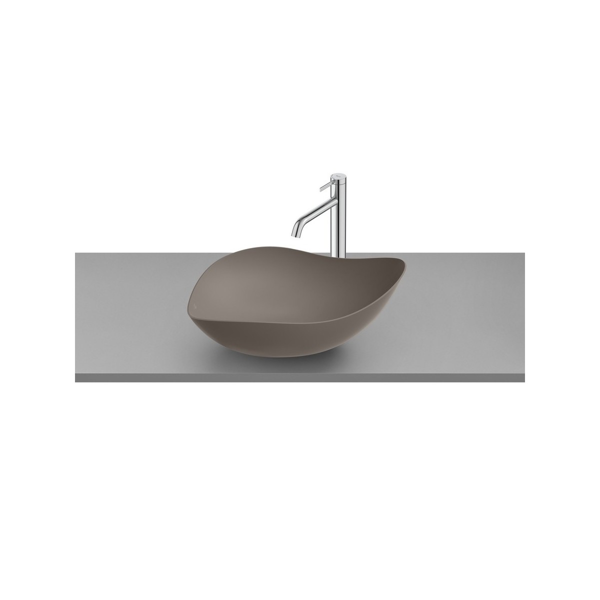 Ohtake vasque à poser en fineceramic sans trop plein 540x375x185 mm café - ROCA A327A13660 