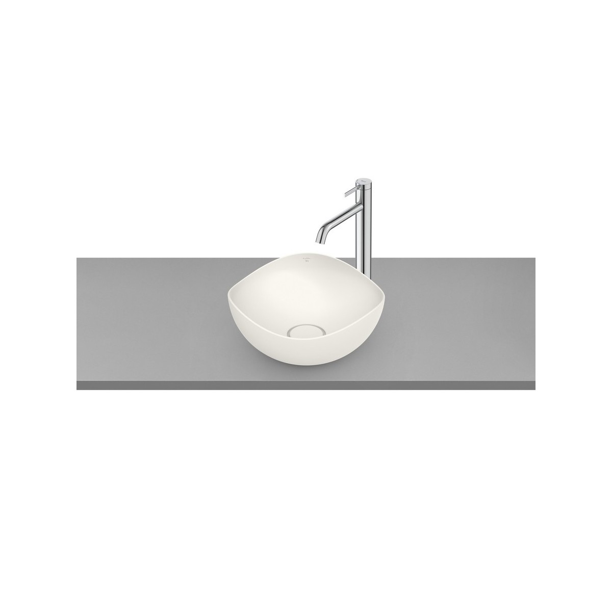 Ohtake vasque à poser en fineceramic sans trop plein ø375 x175 mm blanc beige - ROCA A327A15650 