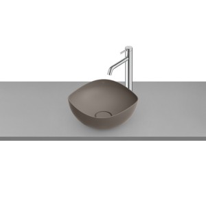 Ohtake vasque à poser en fineceramic sans trop plein ø375 x175 mm blanc café - ROCA A327A15660 