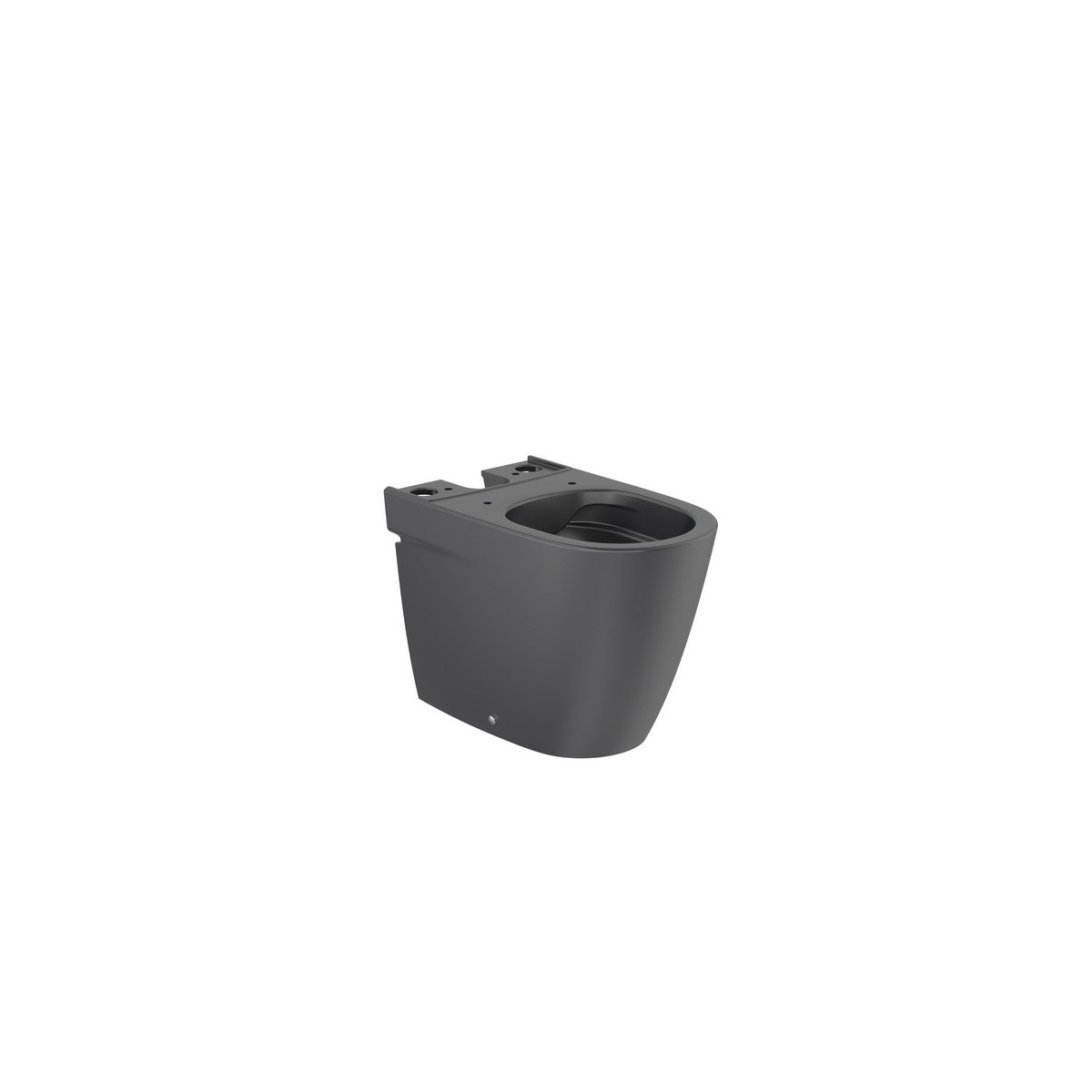 Ona cuvette au sol compacte sans bride adossée au mur 600mm noir mat - ROCA A342688080 