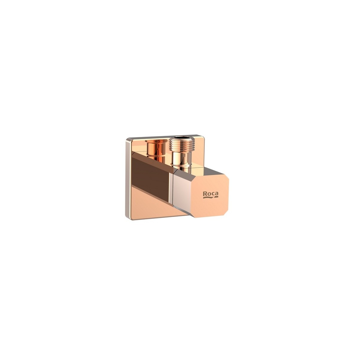 Robinet d’arrêt équerre square tête céramique 1/2” rose gold - ROCA A5251679RG 