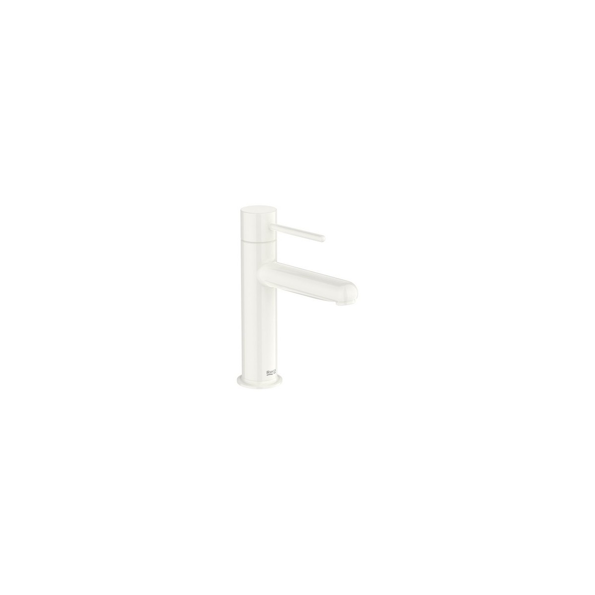 Nu mitigeur lavabo "s" corps lisse poignée fine blanc brillant - ROCA A5A323FP30 