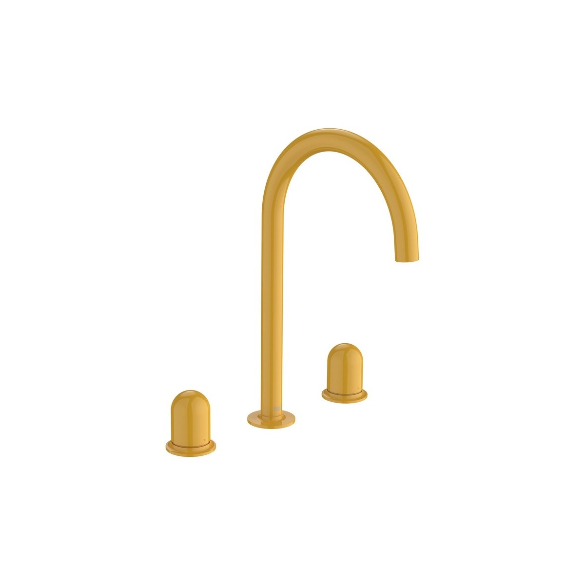 Nu mélangeur pour lavabo "l" 3 trous corps lisse poignée dôme jaune miel - ROCA A5A3V3FP10 