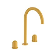 Nu mélangeur pour lavabo "l" 3 trous corps lisse poignée dôme jaune miel - ROCA A5A3V3FP10 