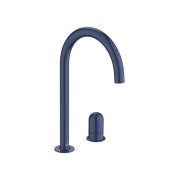 Nu mitigeur lavabo "l" 2 trous corps lisse poignée dôme bleu cobalt - ROCA A5A3W3FP00 