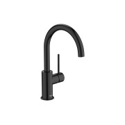 Nu mitigeur lavabo "l" avec poignée latérale corps lisse poignée fine tit. black - ROCA A5A4A3FCN0 