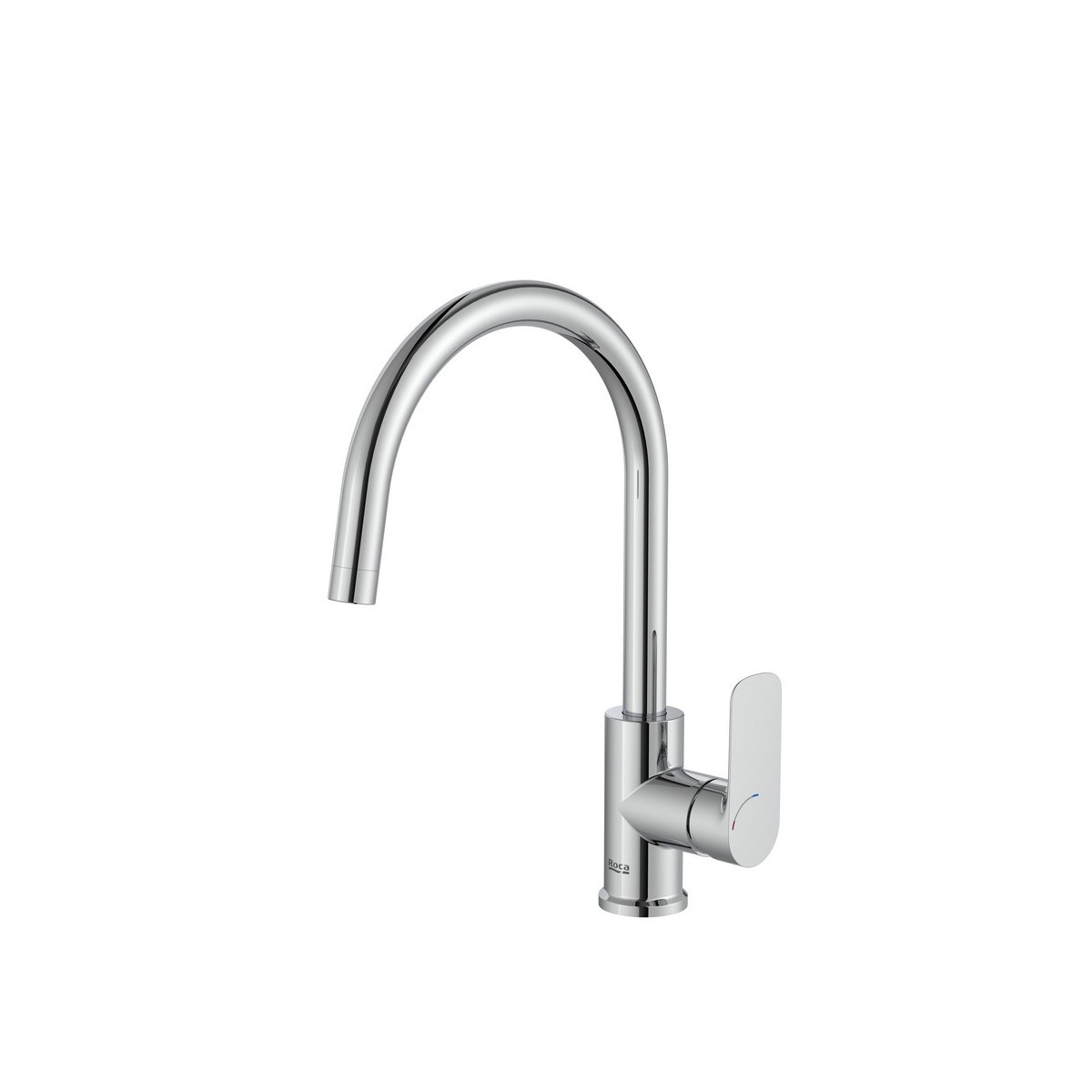 Cala mitigeur évier monotrou à bec tube mobile ouverture sur l'eau froide - ROCA A5A846EC00 