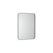 Luna miroir rectangulaire avec cadre noir et éclairage d’ambiance led 600 x 800 - ROCA A812421000 
