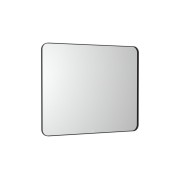 Luna miroir rectangulaire avec cadre noir et éclairage d’ambiance led 1000 x 800 - ROCA A812423000 