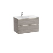 The gap unik meuble 2 tiroirs + lavabo gauche 2 trou 800mm city oak - ROCA A851479402 
