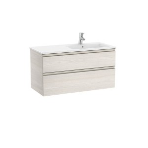 The gap unik meuble 2 tiroirs + lavabo droite 2 trou 1000mm frêne nordic - ROCA A851482434 