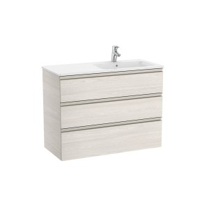 The gap unik meuble 3 tiroirs + lavabo slim droite 1000mm frêne nordic - ROCA A851492434 