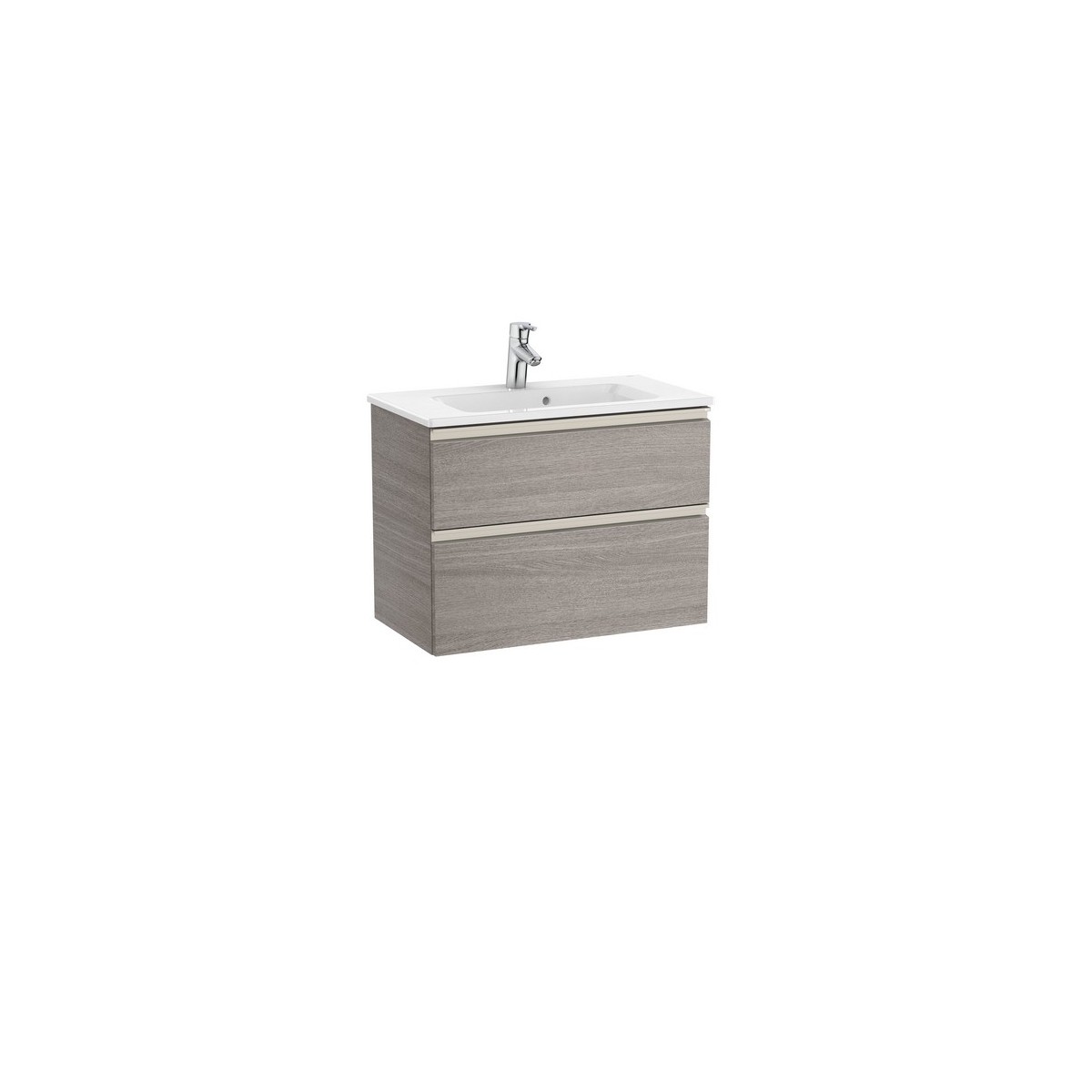 The gap unik meuble 2 tiroirs + lavabo slim 700mm city oak - ROCA A851496402 