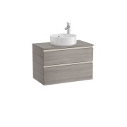 The gap meuble 2 tiroirs pour vasque à poser 800mm city oak - ROCA A851501402 