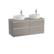 The gap meuble 4 tiroirs pour 2 vasques à poser 1100mm city oak - ROCA A851506402 