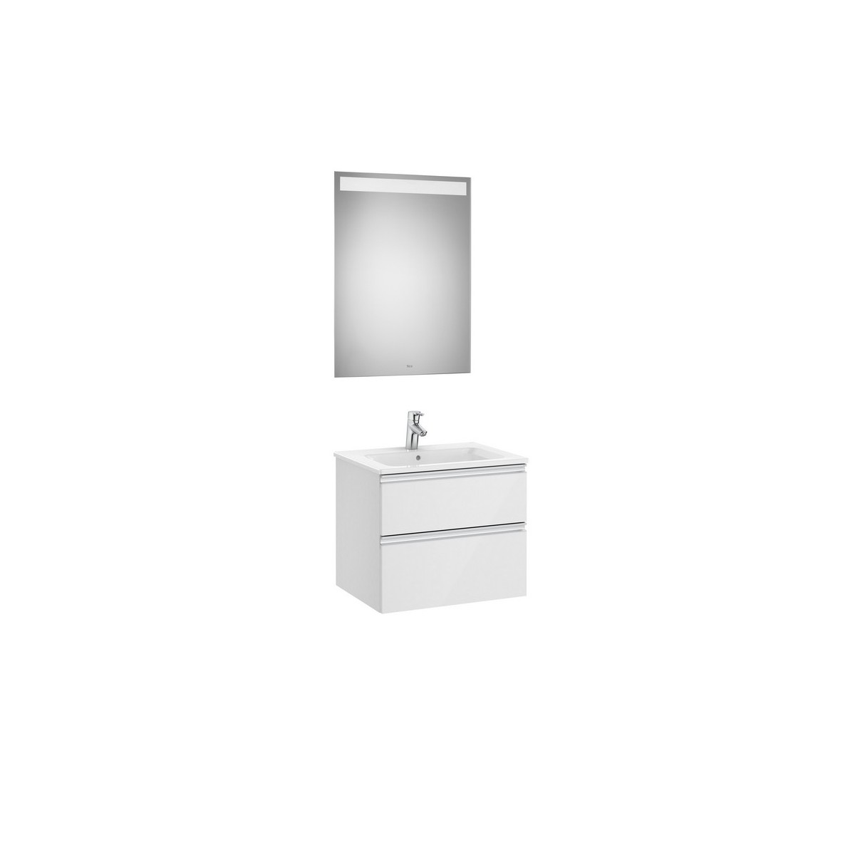 The gap pack 2t 600mm (unik+miroir) blanc brillant - ROCA A851509806 