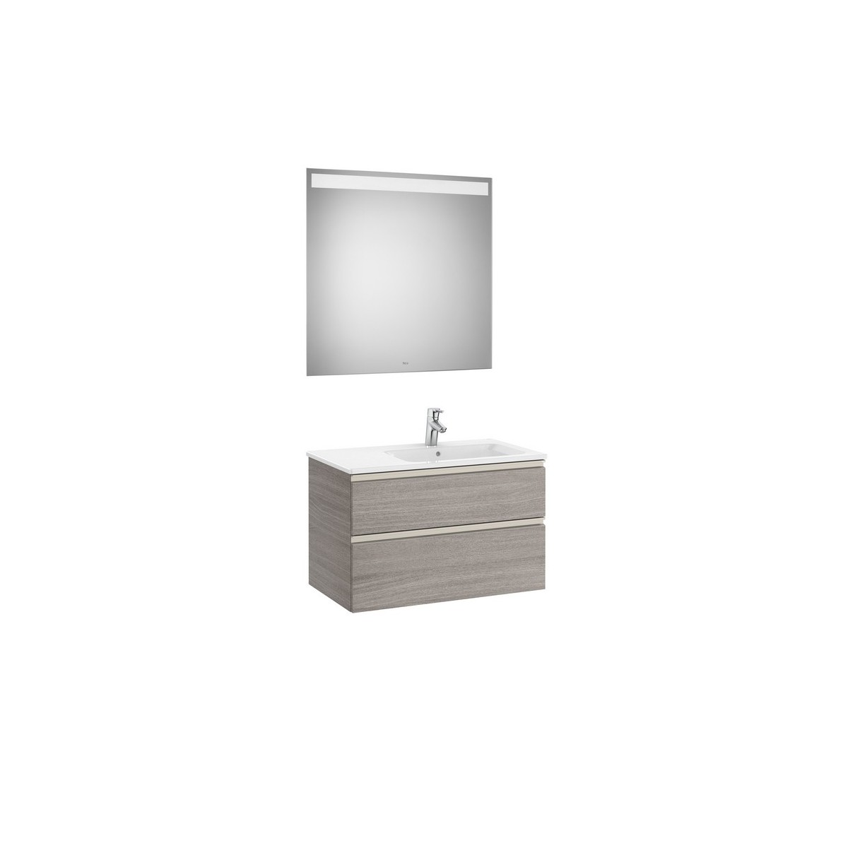 The gap pack 2t lav dte 800mm (unik+miroir) city oak - ROCA A851513402 