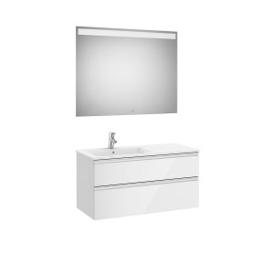 The gap pack 2t lav gche 1000mm (unik+miroir) blanc brillant - ROCA A851514806 