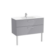 Victoria unik meuble 2 tiroirs + lavabo 1000mm gris galet brillant - ROCA A851595516 