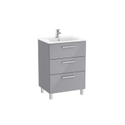 Victoria unik meuble 3 tiroirs + lavabo 600mm gris galet brillant - ROCA A851596516 
