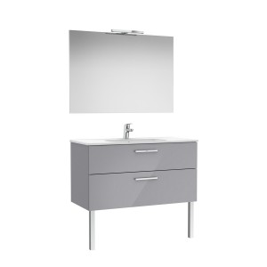 Victoria pack 2 tiroirs 1000mm gris galet brillant - ROCA A851605516 