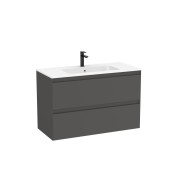 Tenue unik 2 tiroirs lavabo centré 1000mm onyx mat - ROCA A851935531 